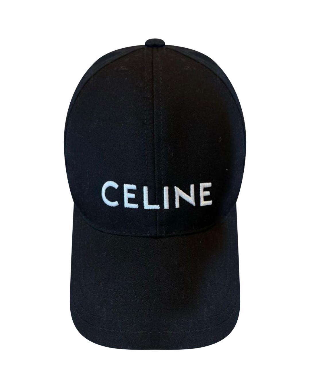 CELINE Черная хлопковая кепка, фото 1