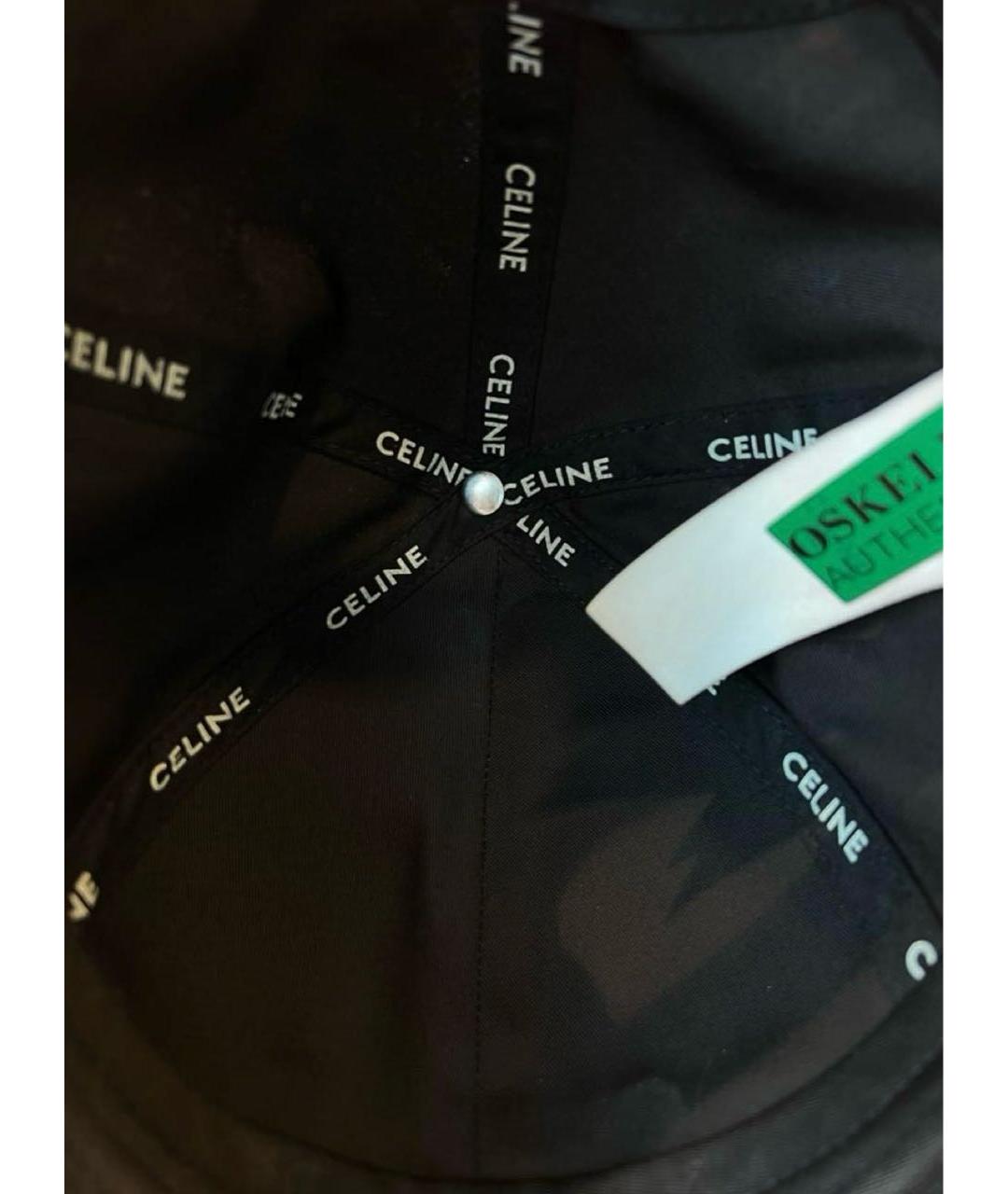 CELINE Черная хлопковая кепка, фото 5