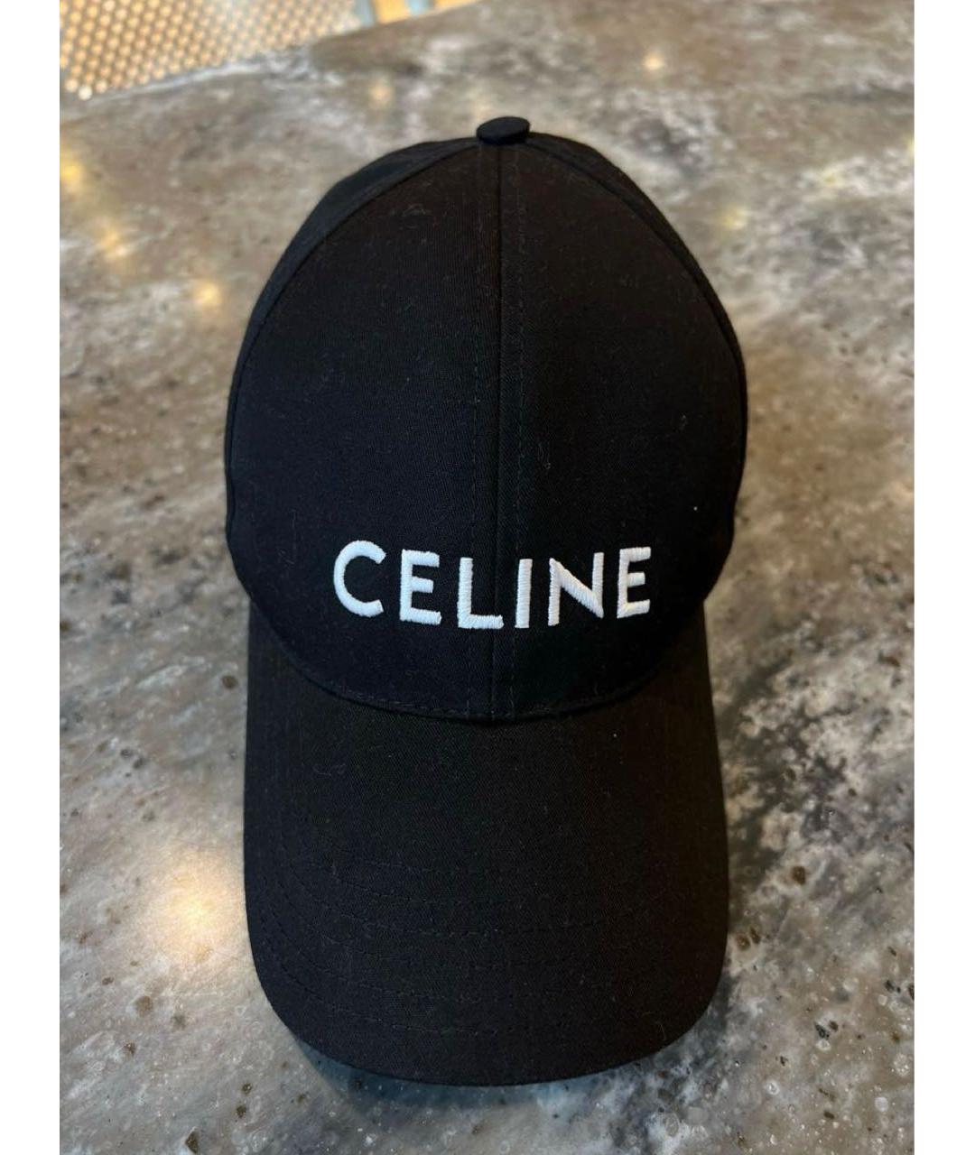 CELINE Черная хлопковая кепка, фото 7