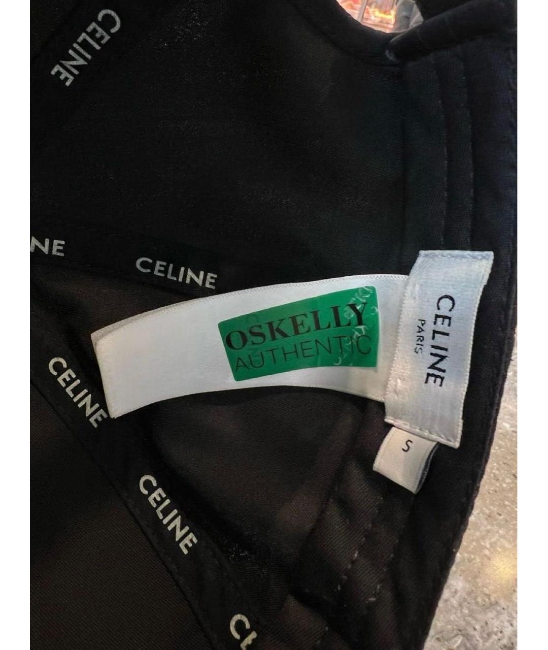 CELINE Черная хлопковая кепка, фото 6