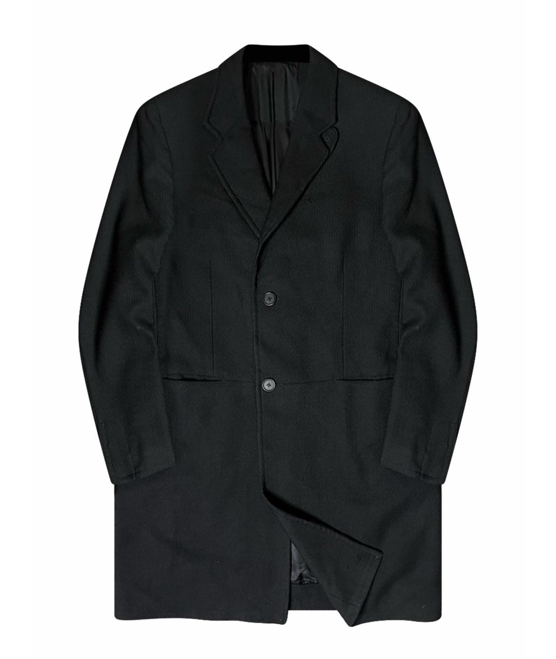 DUNHILL Черное шерстяное пальто, фото 1