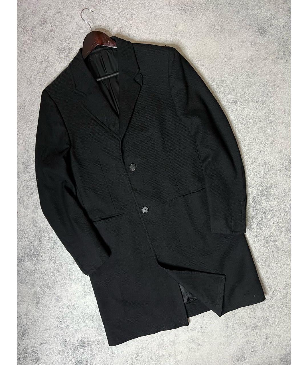 DUNHILL Черное шерстяное пальто, фото 9