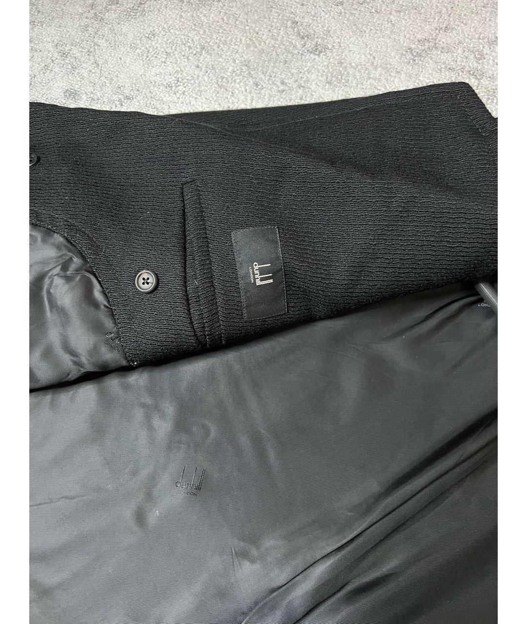 DUNHILL Черное шерстяное пальто, фото 7