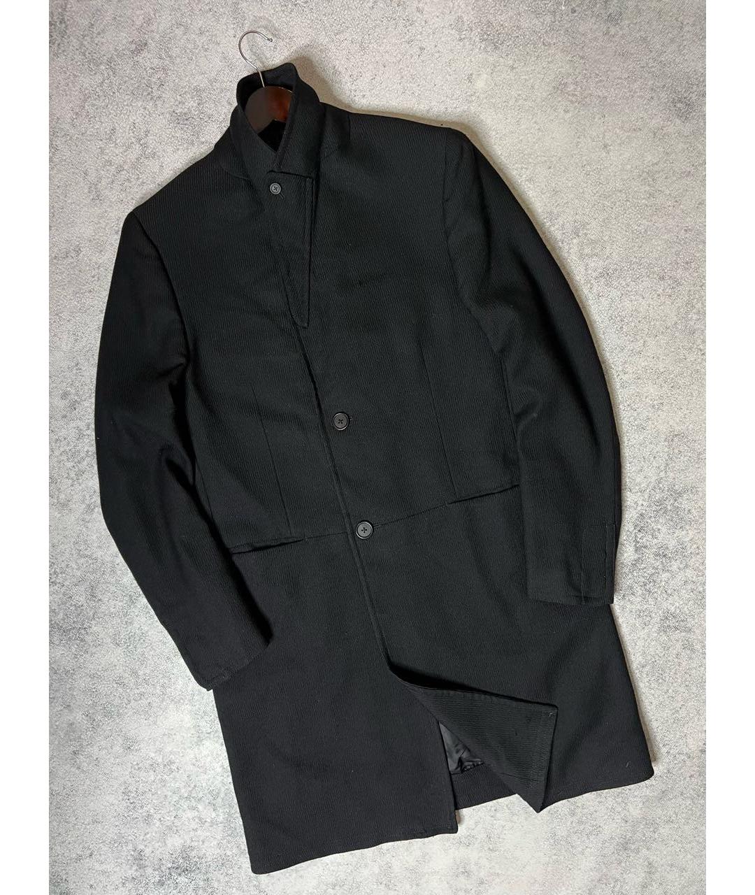 DUNHILL Черное шерстяное пальто, фото 8