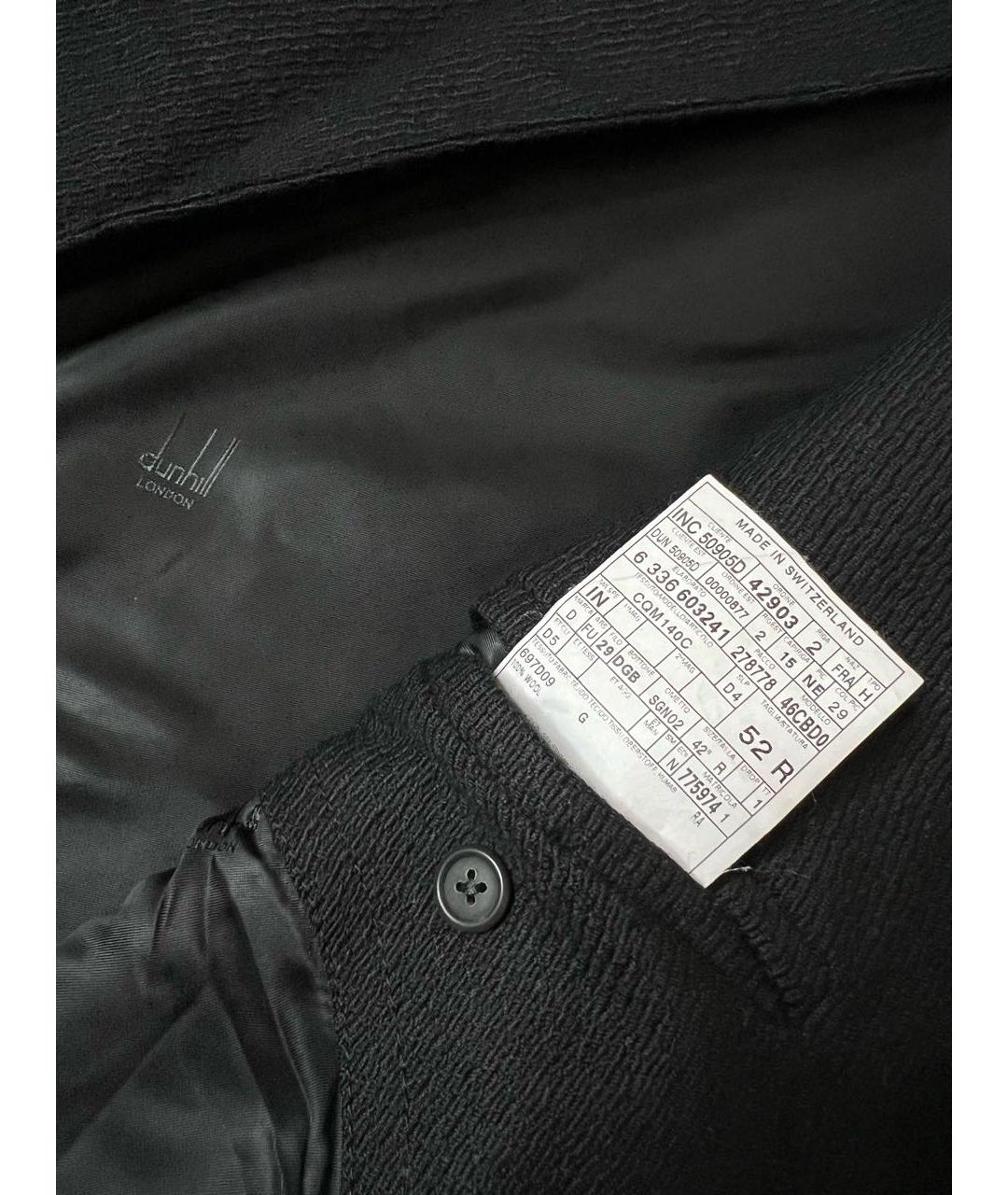DUNHILL Черное шерстяное пальто, фото 6