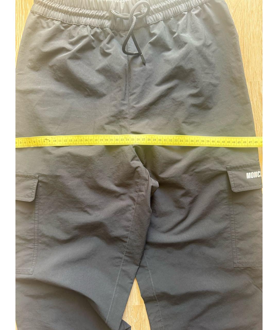 MONCLER GRENOBLE Черные полиэстеровые спортивные брюки и шорты, фото 7
