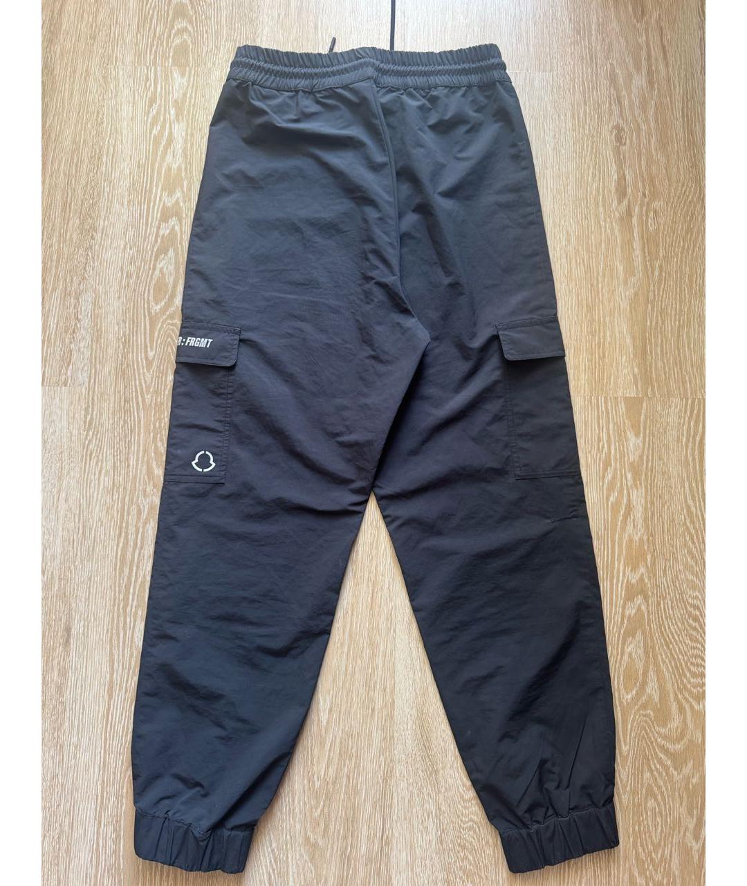 MONCLER GRENOBLE Черные полиэстеровые спортивные брюки и шорты, фото 2