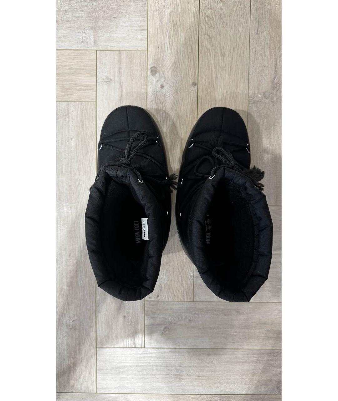 MOON BOOT Черные текстильные высокие ботинки, фото 3