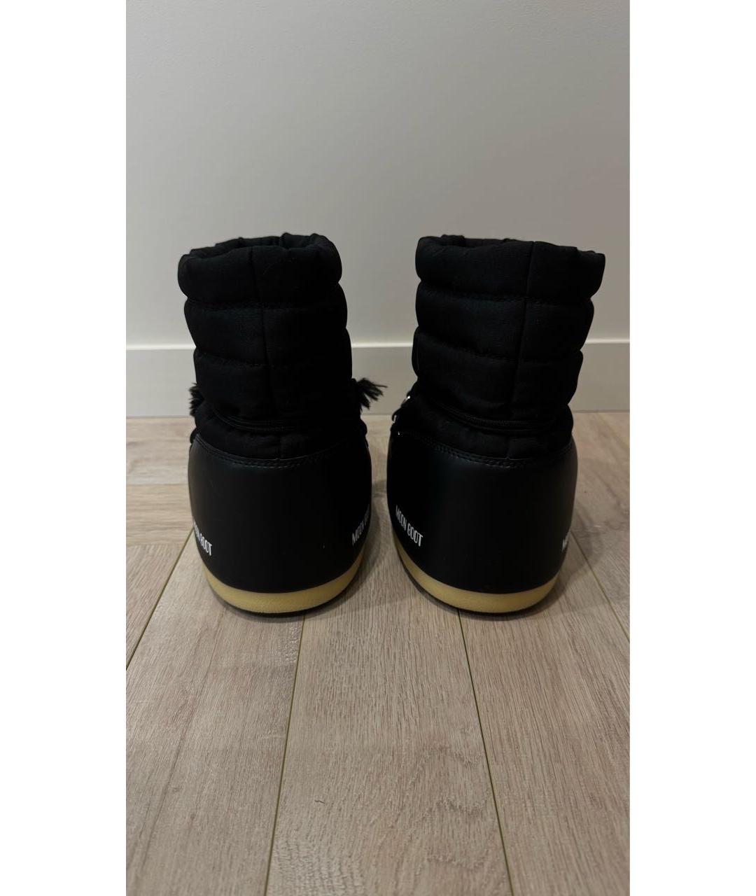 MOON BOOT Черные текстильные высокие ботинки, фото 4