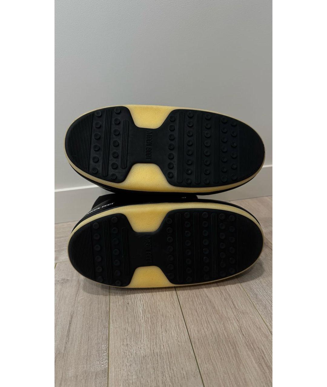 MOON BOOT Черные текстильные высокие ботинки, фото 5