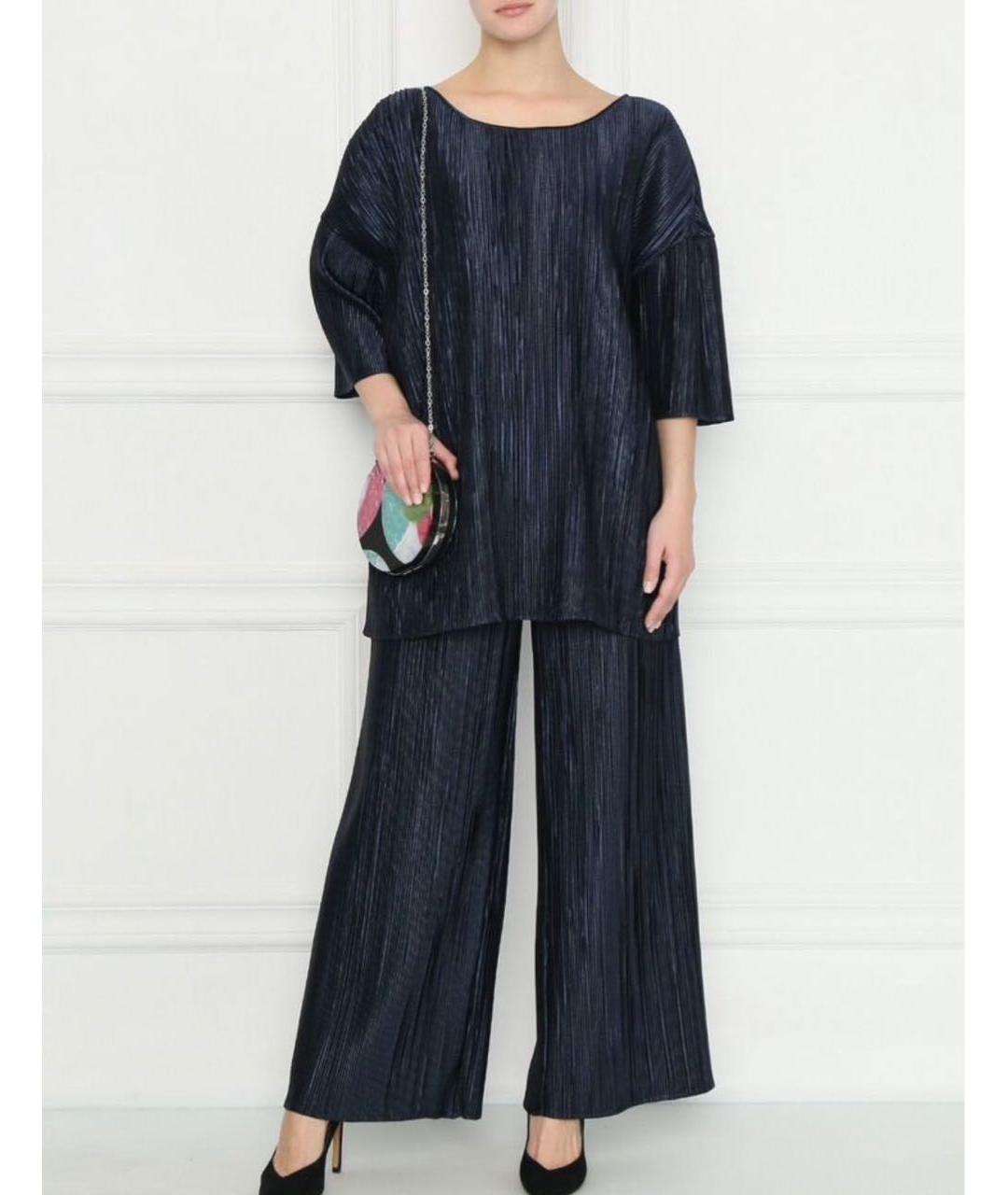 MAX MARA Синий полиэстеровый костюм с брюками, фото 7