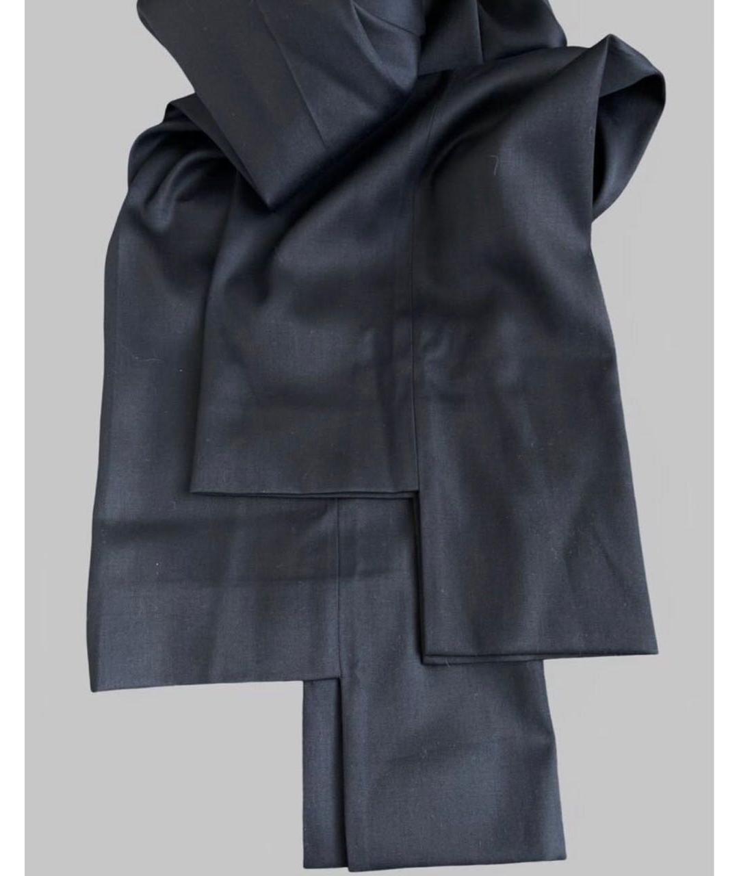 MAISON MARGIELA Черные шерстяные брюки широкие, фото 3