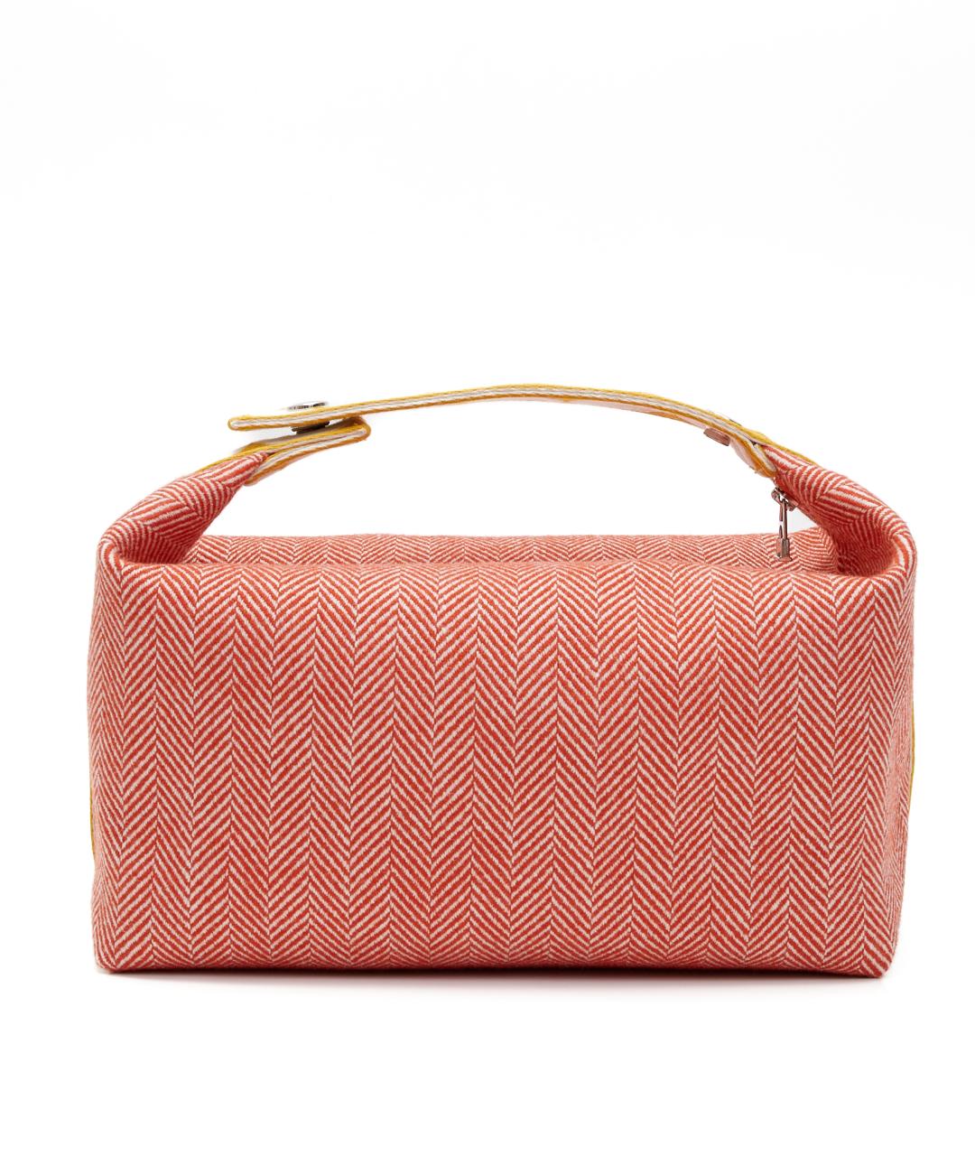 HERMES Красная тканевая косметичка, фото 3