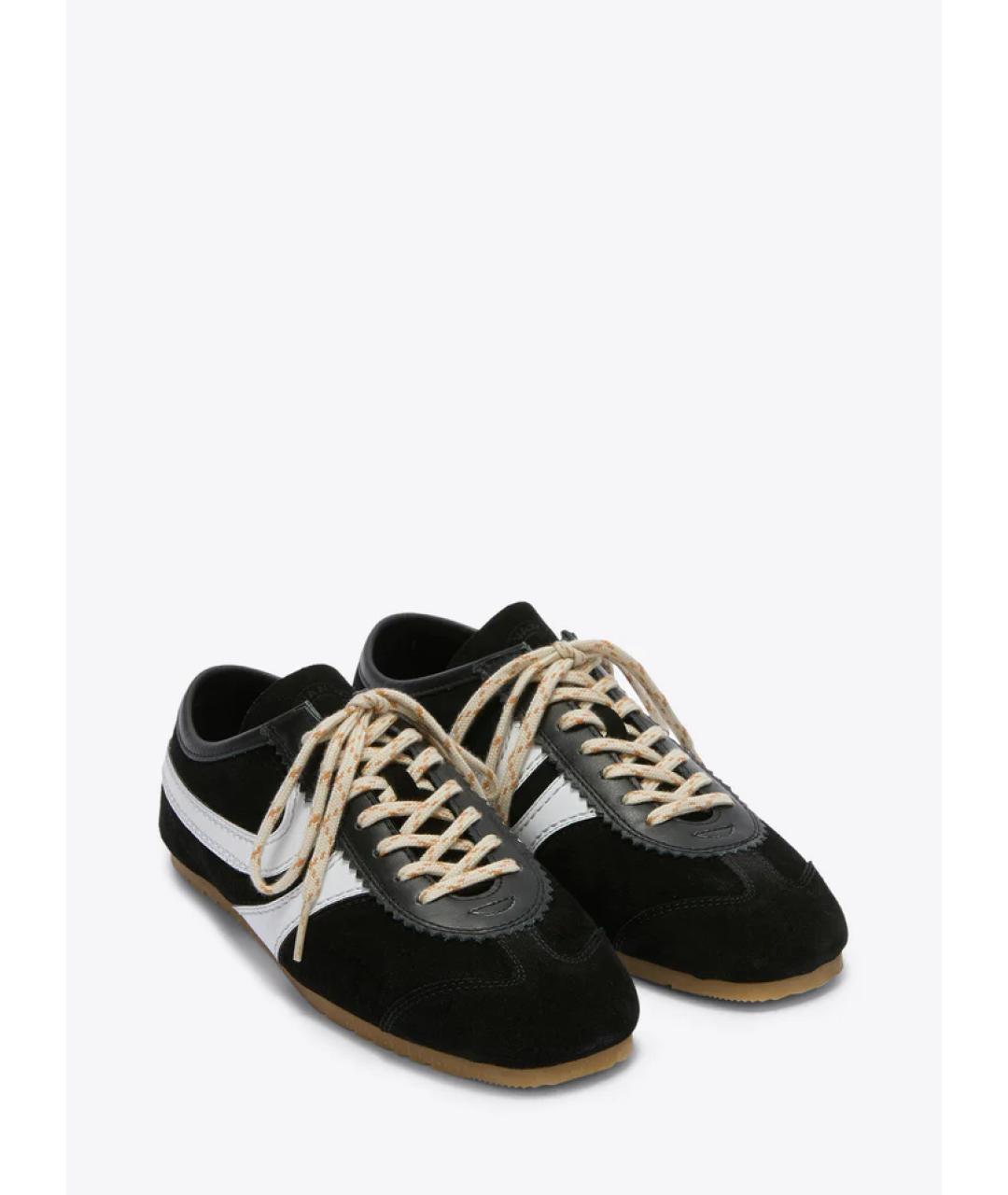 DRIES VAN NOTEN Черные замшевые кеды, фото 3