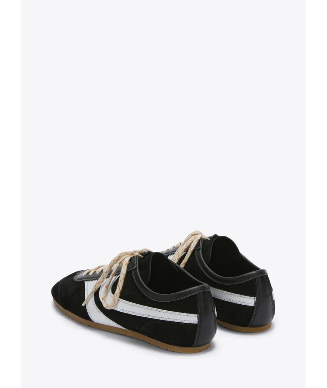 DRIES VAN NOTEN Черные замшевые кеды, фото 2