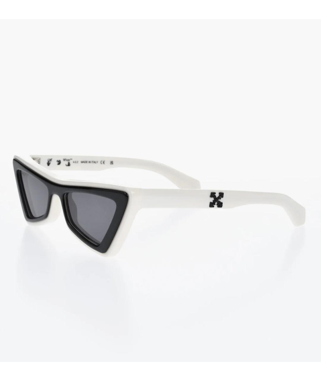OFF-WHITE Белые пластиковые солнцезащитные очки, фото 2