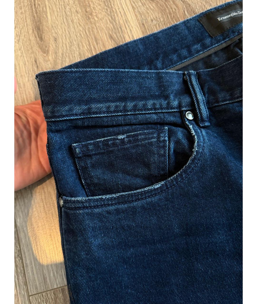 ERMENEGILDO ZEGNA XXX Темно-синие джинсы скинни, фото 3