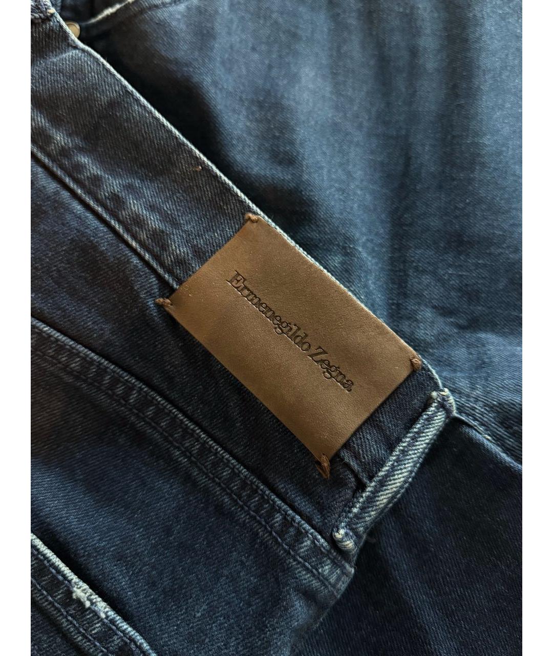 ERMENEGILDO ZEGNA XXX Темно-синие джинсы скинни, фото 4