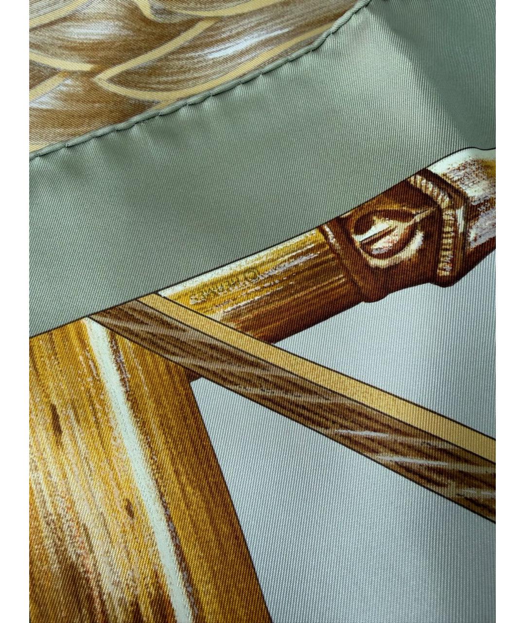 HERMES Мульти шелковый платок, фото 6