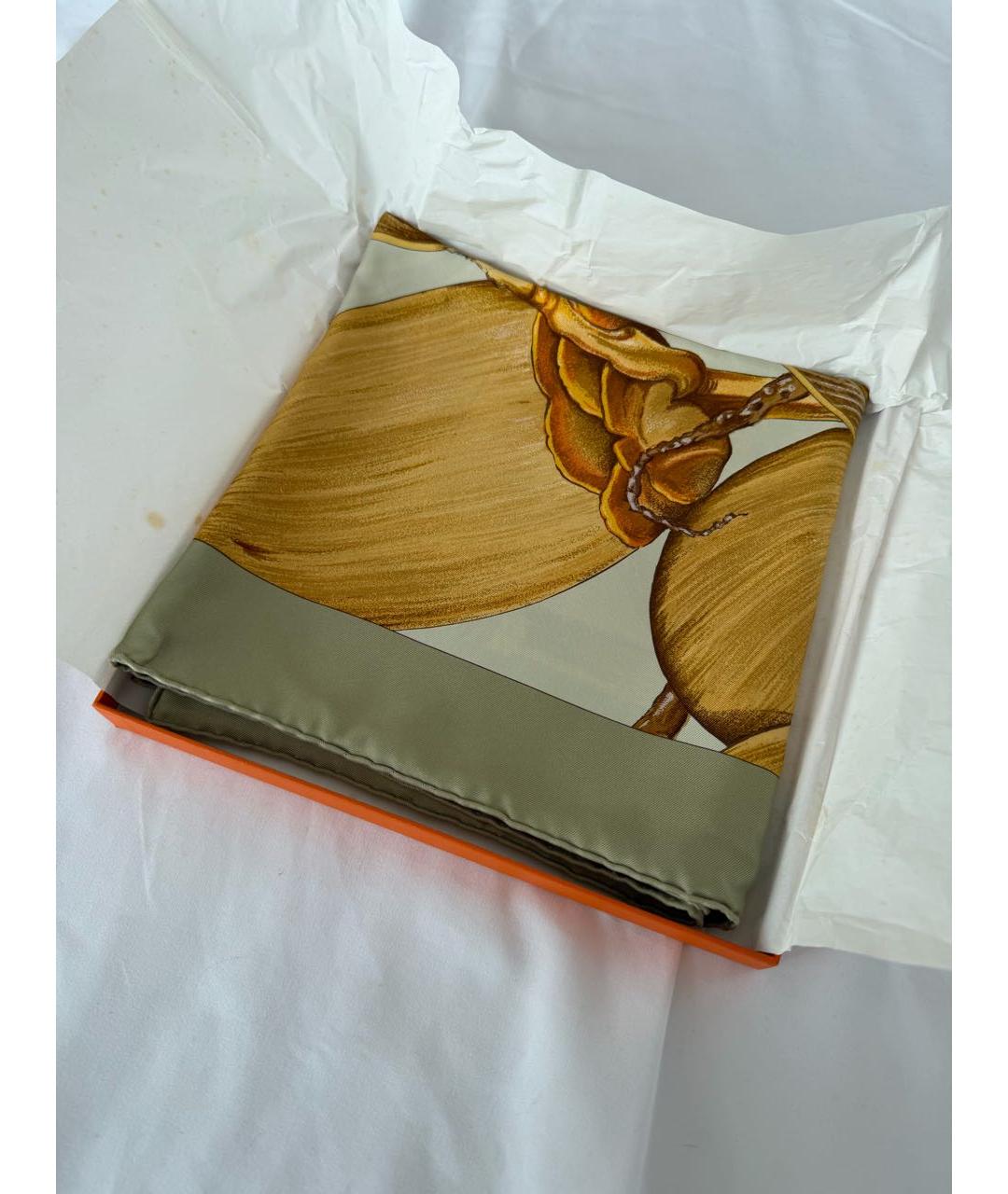 HERMES Мульти шелковый платок, фото 7