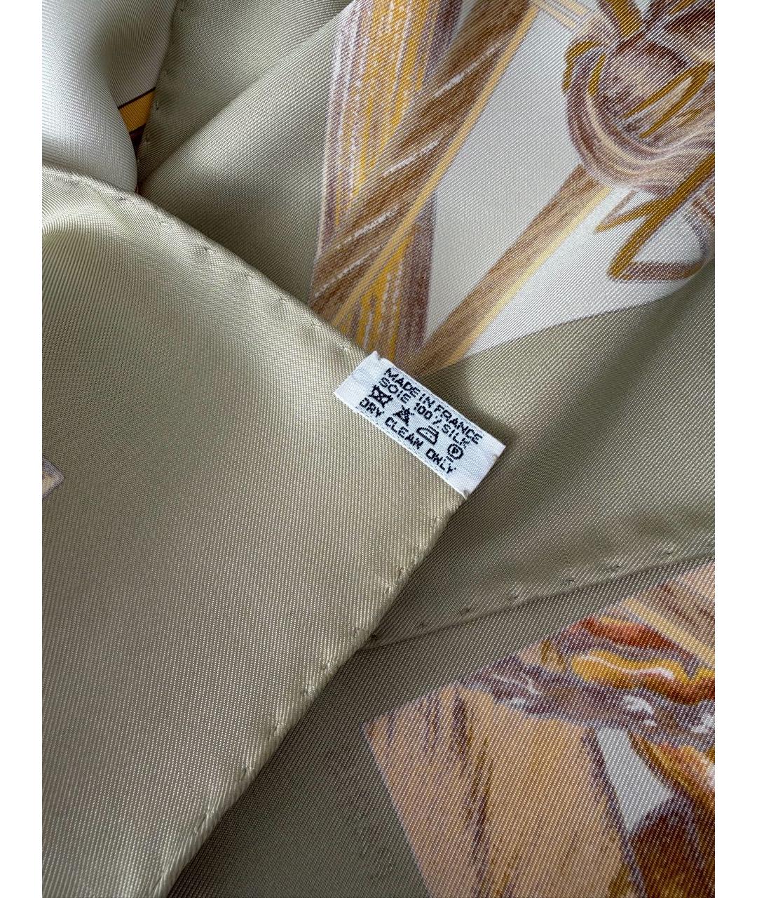 HERMES Мульти шелковый платок, фото 5