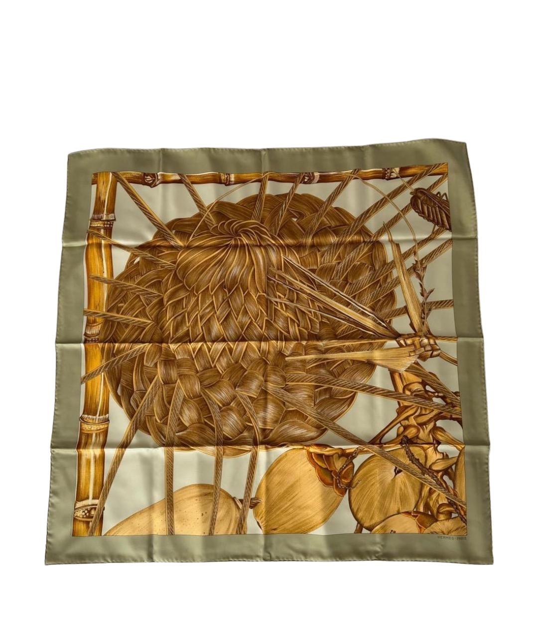 HERMES Мульти шелковый платок, фото 1