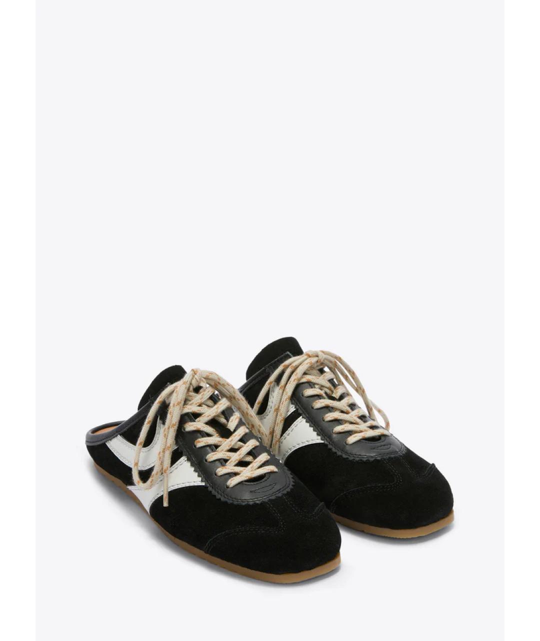 DRIES VAN NOTEN Черные замшевые кеды, фото 3