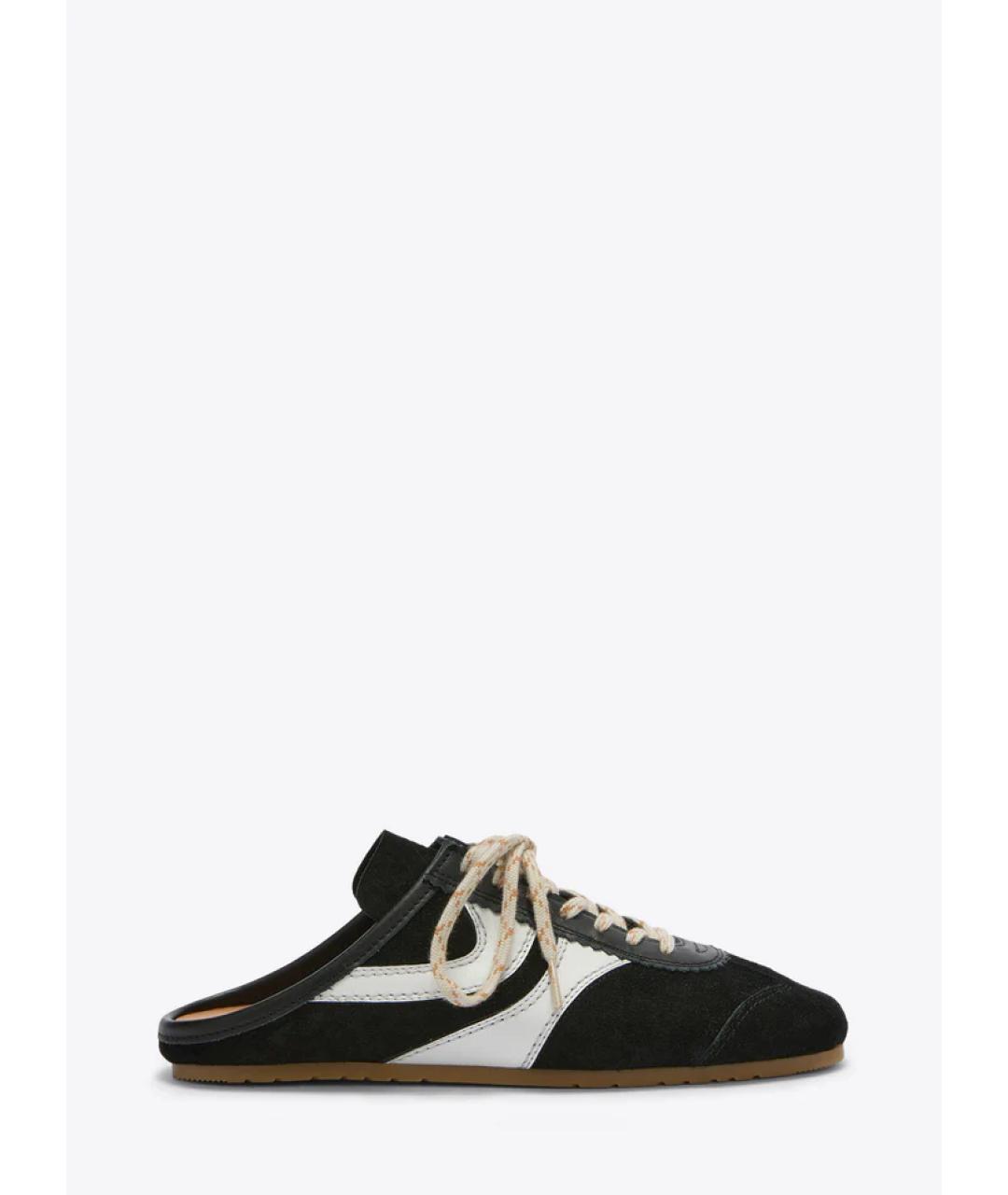 DRIES VAN NOTEN Черные замшевые кеды, фото 5