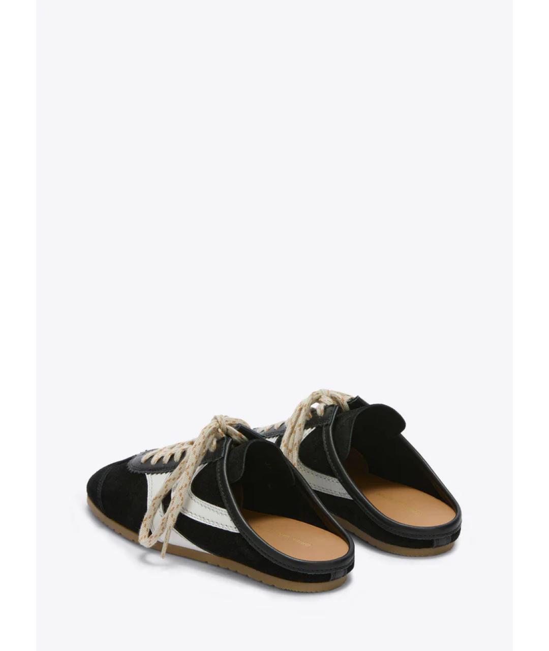 DRIES VAN NOTEN Черные замшевые кеды, фото 2