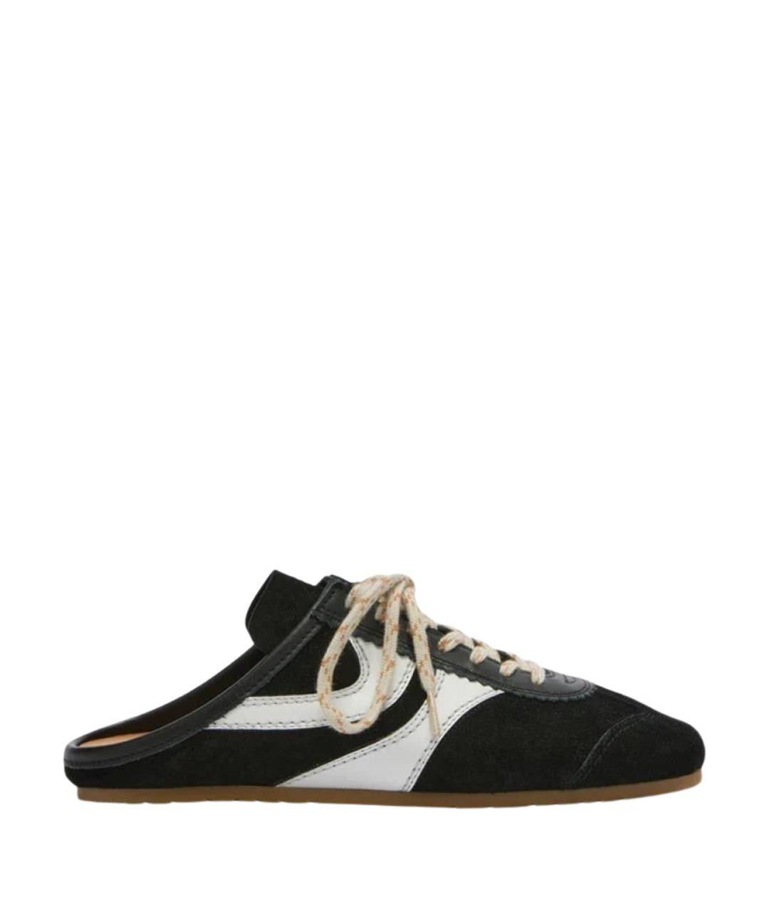 DRIES VAN NOTEN Черные замшевые кеды, фото 1