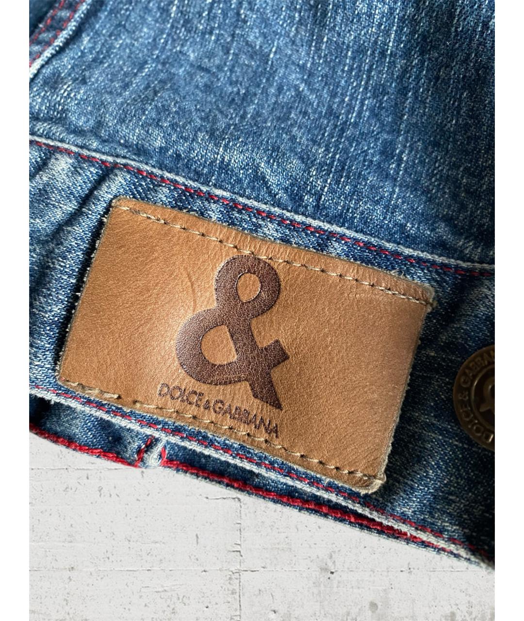 DOLCE&GABBANA Синяя деним куртка, фото 5