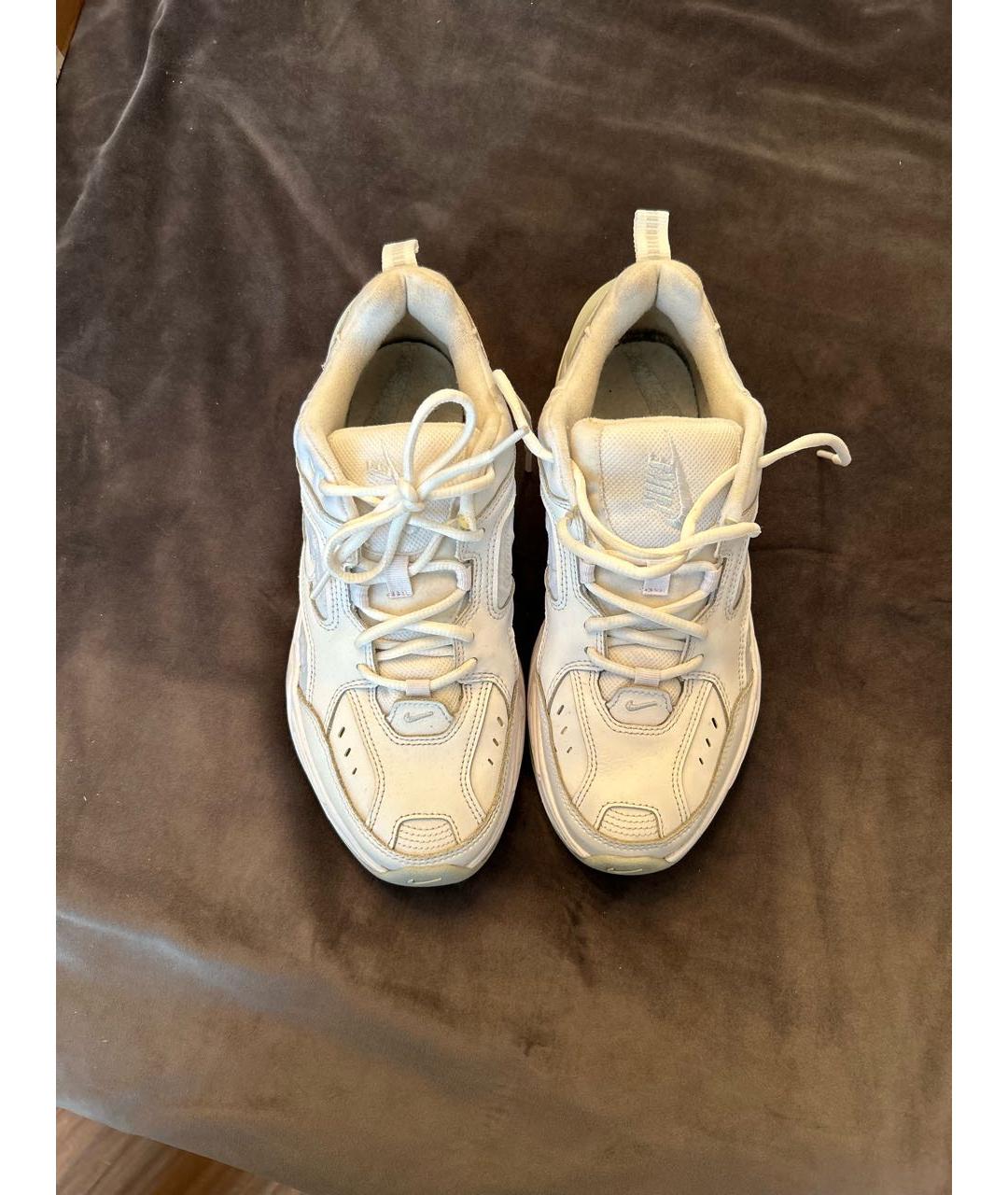 NIKE Белые низкие кроссовки / кеды из искусственной кожи, фото 2