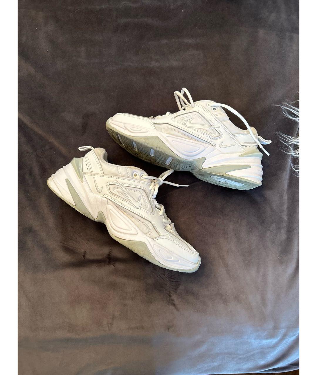 NIKE Белые низкие кроссовки / кеды из искусственной кожи, фото 6