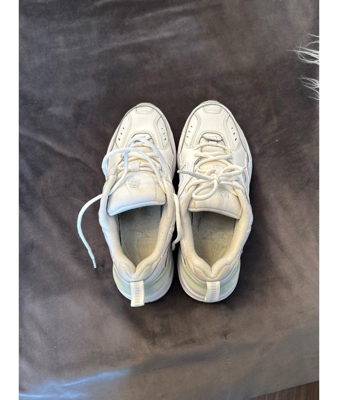 NIKE Белые низкие кроссовки / кеды из искусственной кожи, фото 3