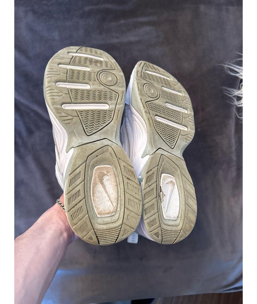 NIKE Белые низкие кроссовки / кеды из искусственной кожи, фото 5