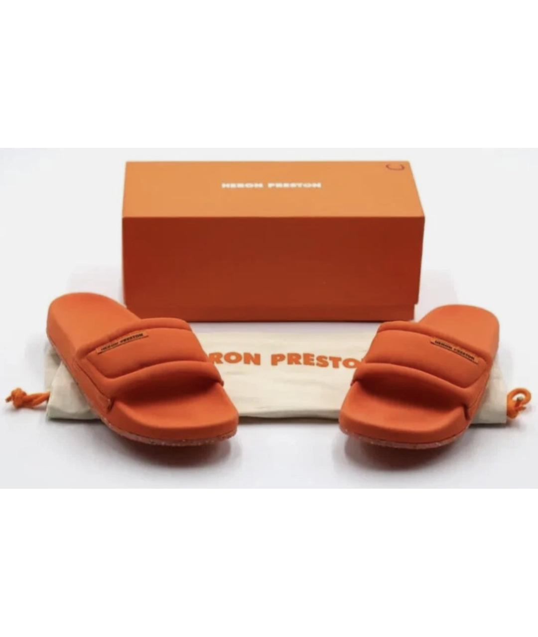 HERON PRESTON Оранжевое текстильные шлепанцы, фото 6