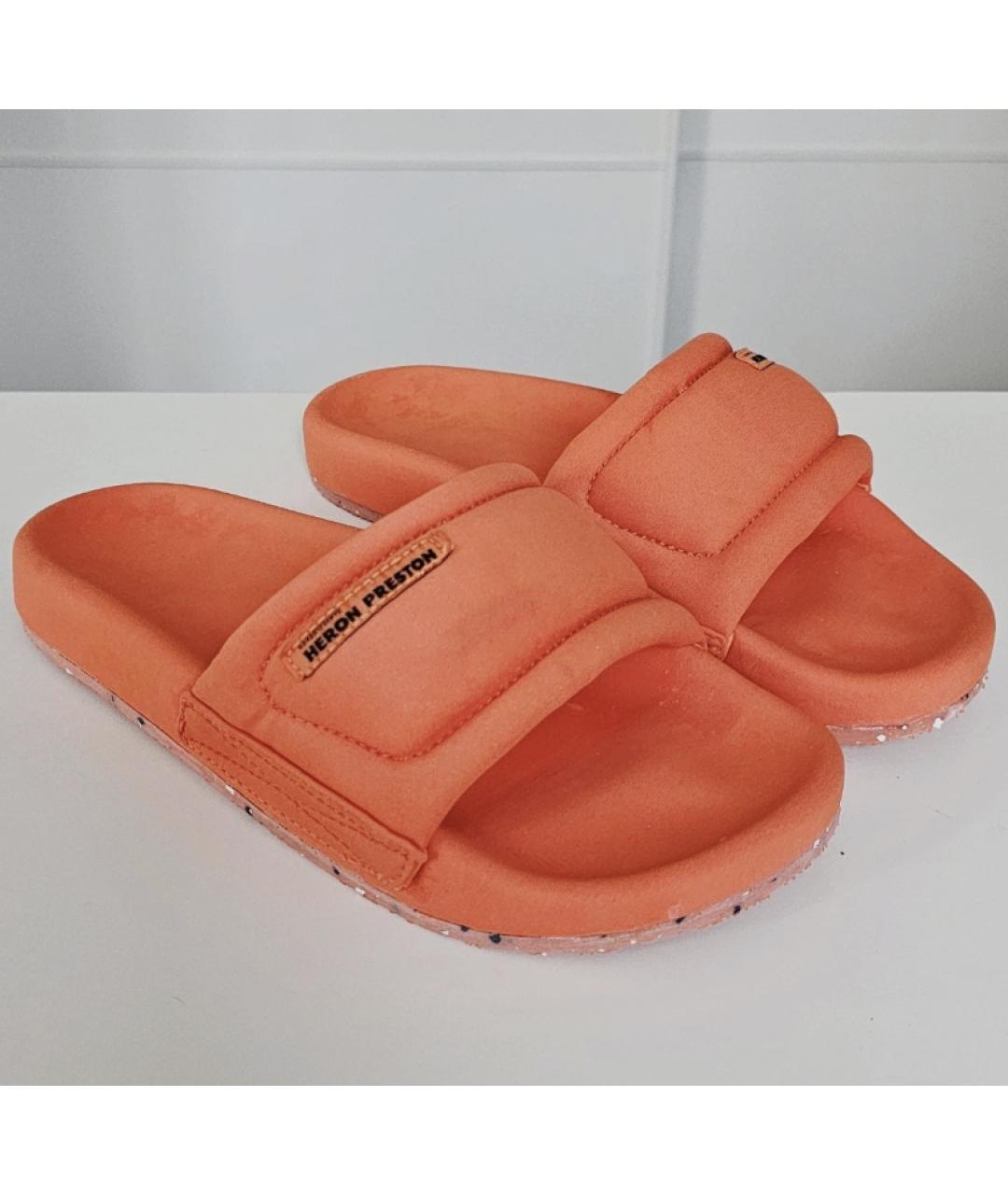 HERON PRESTON Оранжевое текстильные шлепанцы, фото 5