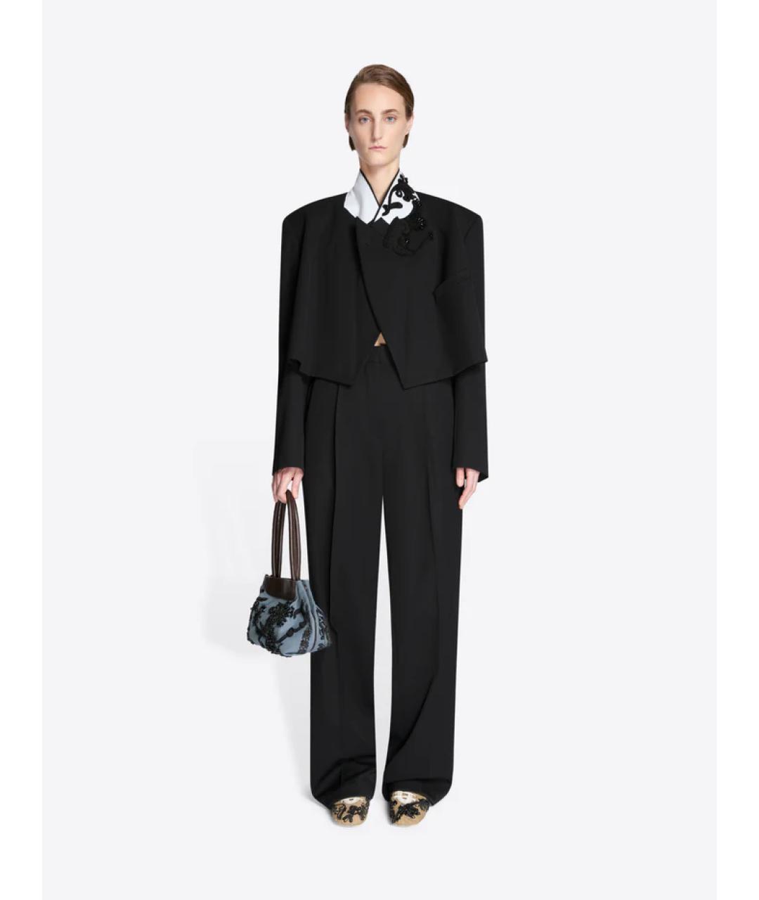 DRIES VAN NOTEN Синяя хлопковая сумка с короткими ручками, фото 2