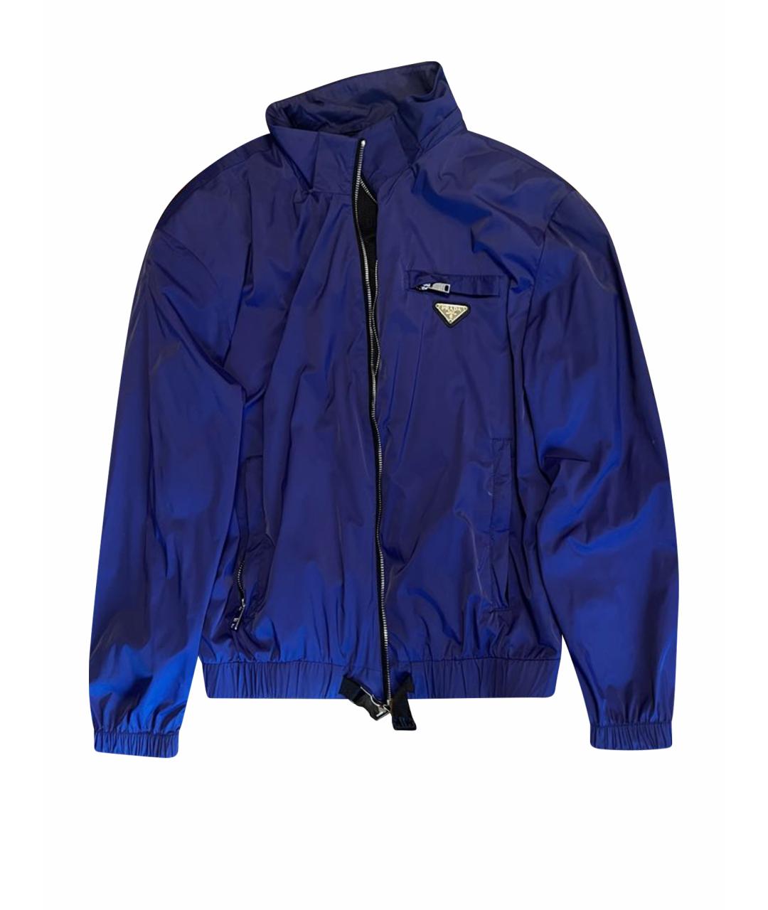 PRADA Синяя полиэстеровая куртка, фото 1