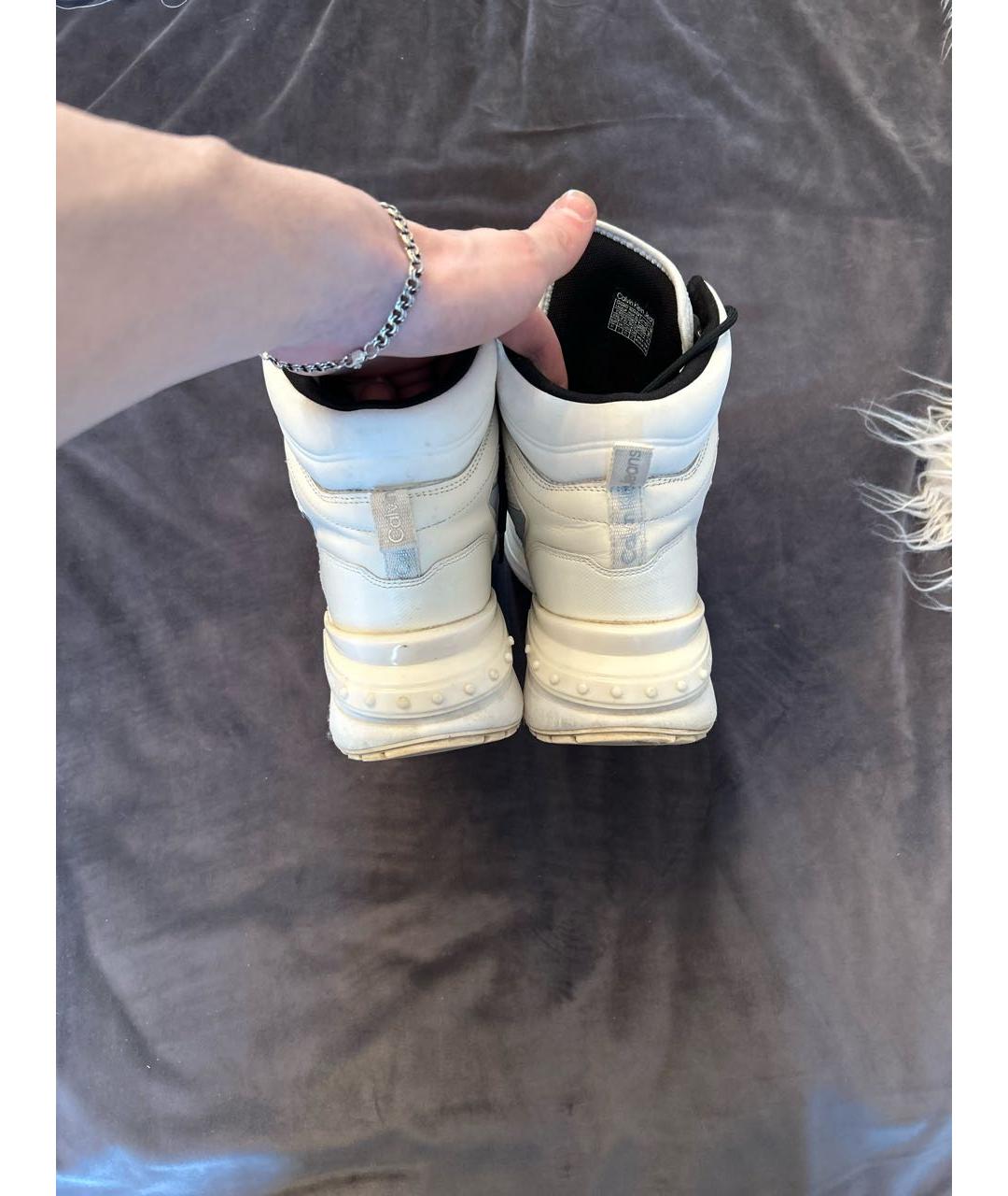 CALVIN KLEIN Белые ботинки из искусственной кожи, фото 4