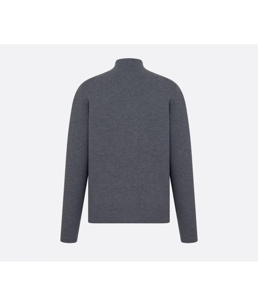 CHRISTIAN DIOR Серый шерстяной кардиган, фото 5