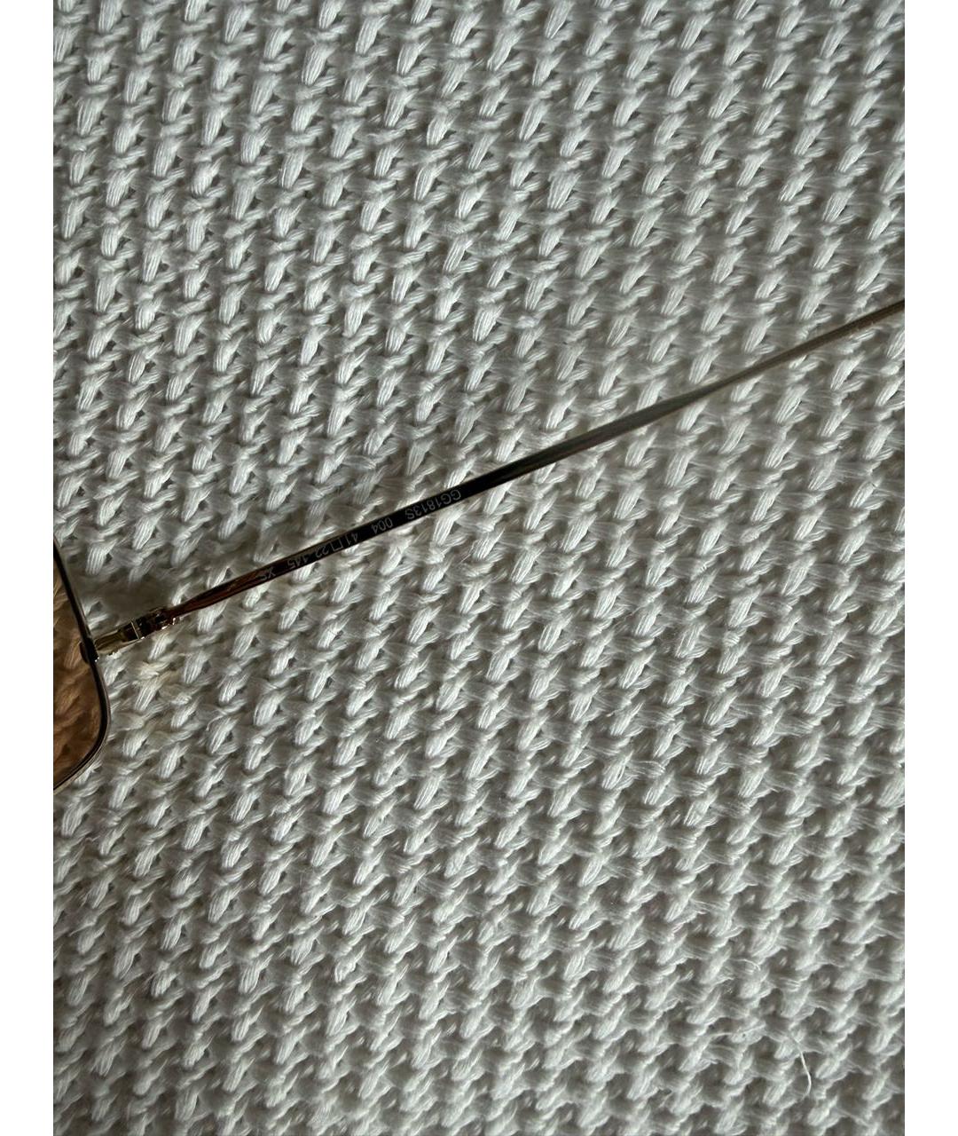 GUCCI Золотые металлические солнцезащитные очки, фото 5