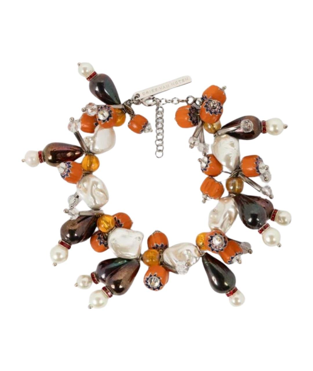 DRIES VAN NOTEN Оранжевый стеклянный браслет, фото 1