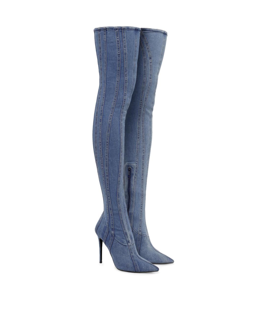 DIESEL Синие ботфорты, фото 3