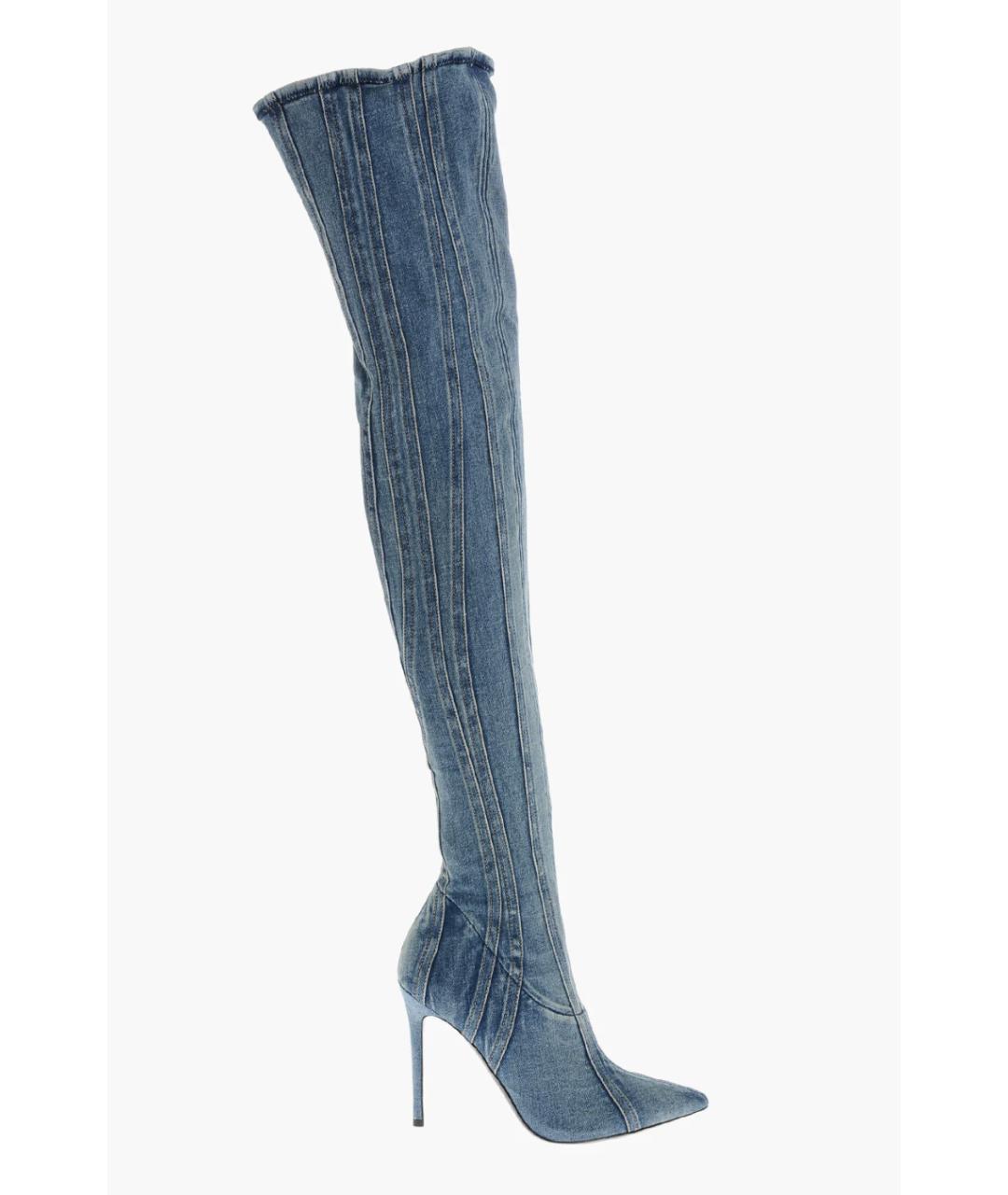 DIESEL Синие ботфорты, фото 7