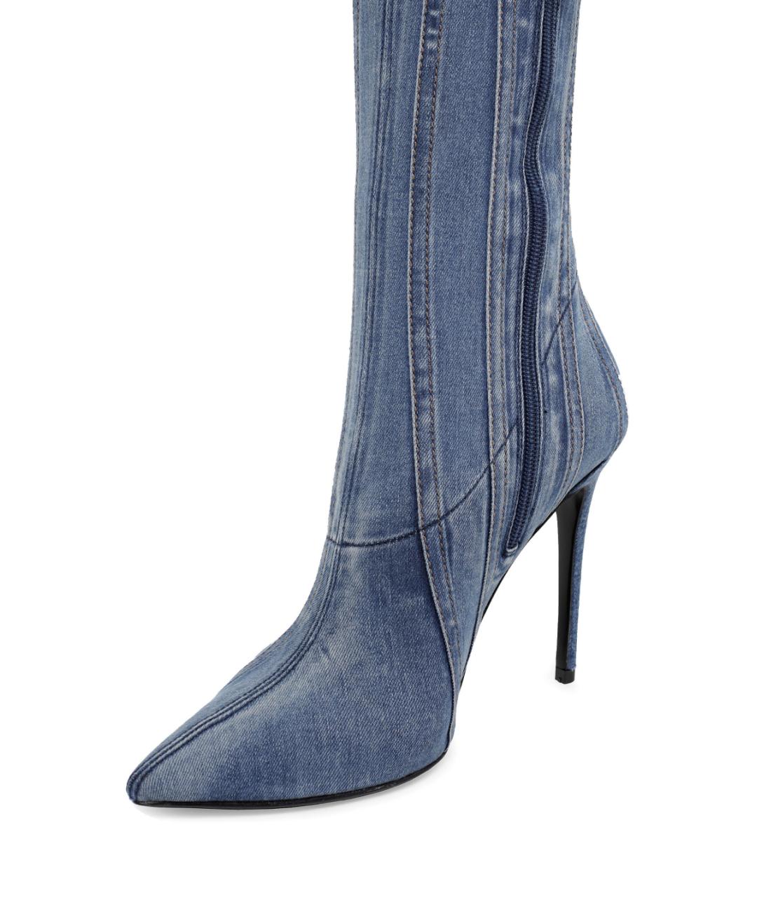 DIESEL Синие ботфорты, фото 5