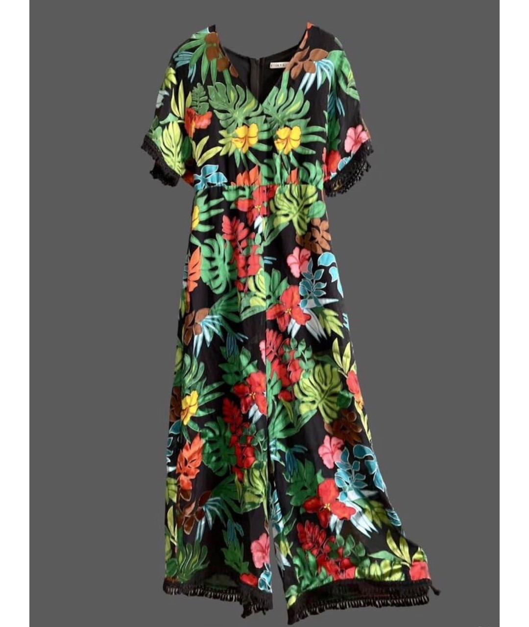 ALICE+OLIVIA Мульти шелковый комбинезон, фото 3