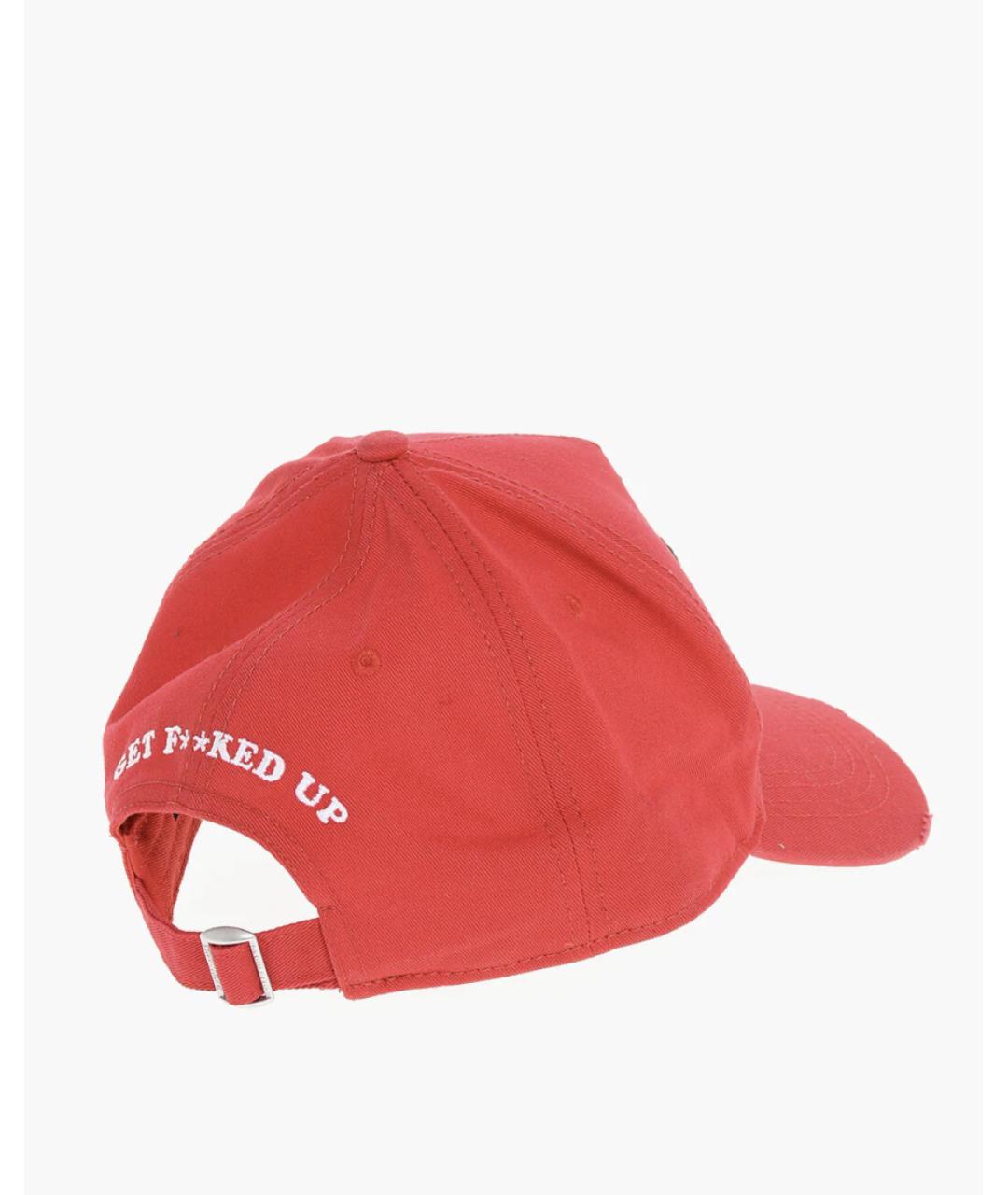 DSQUARED2 Коралловая хлопковая кепка, фото 2