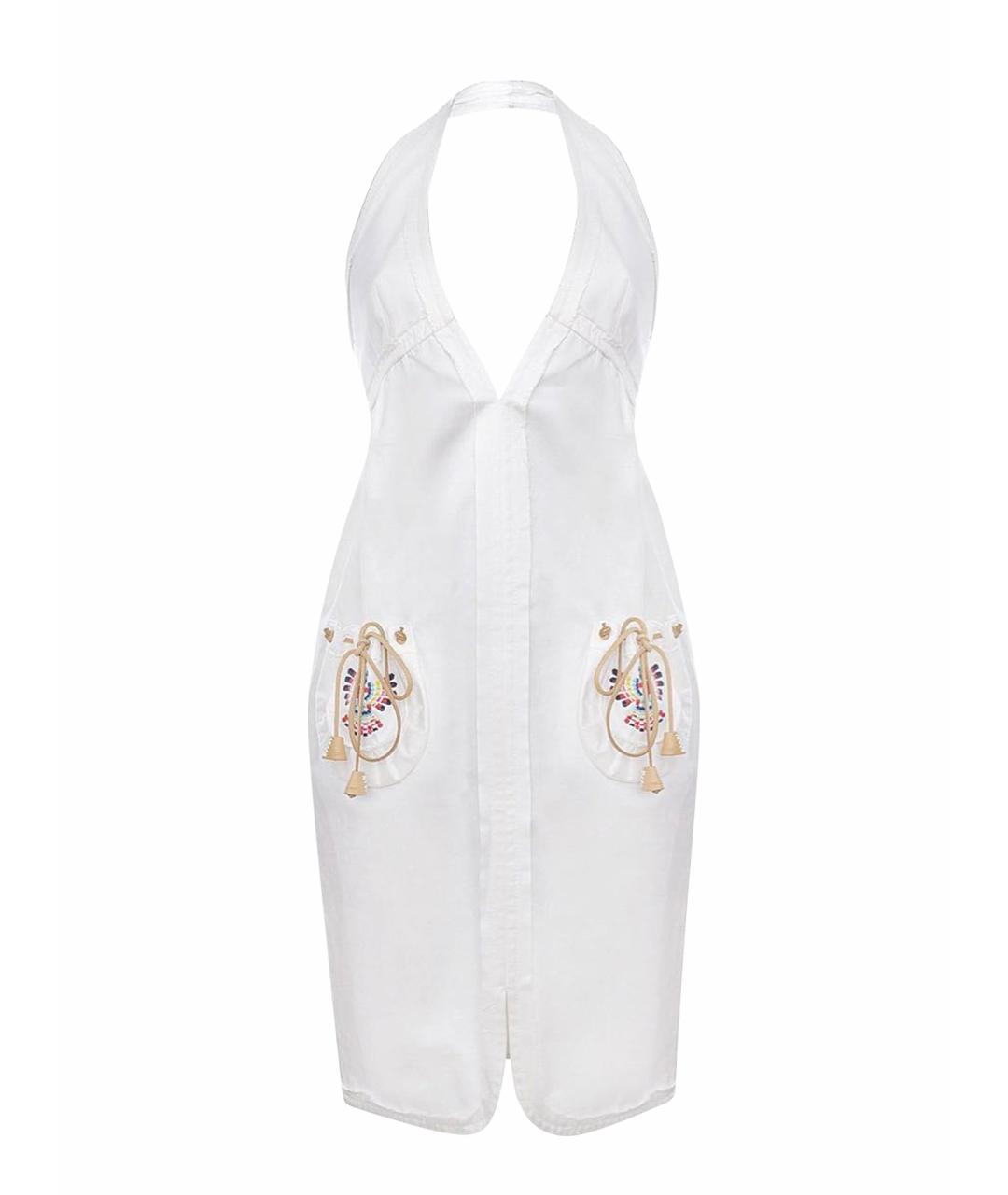 DSQUARED2 Белый хлопковый сарафан, фото 9