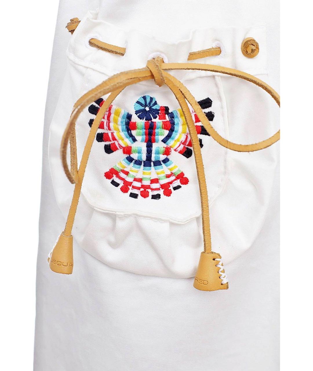 DSQUARED2 Белый хлопковый сарафан, фото 4